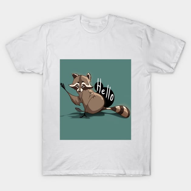 raccoon T-Shirt by Livius